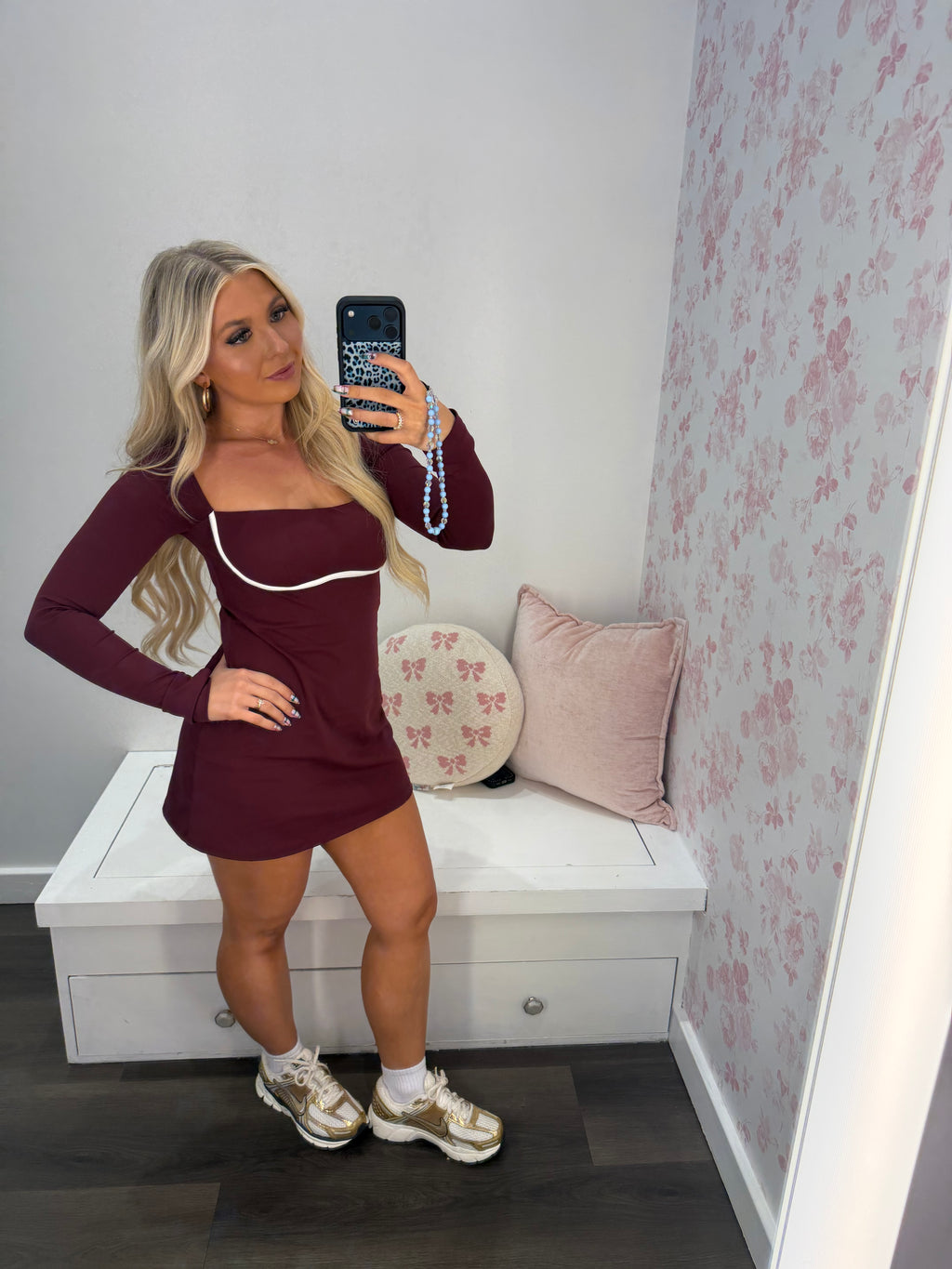 Burnt Burgundy Dress