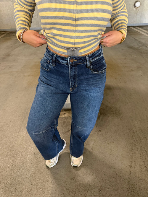 Brave Barrel Jean in Dark Wash
