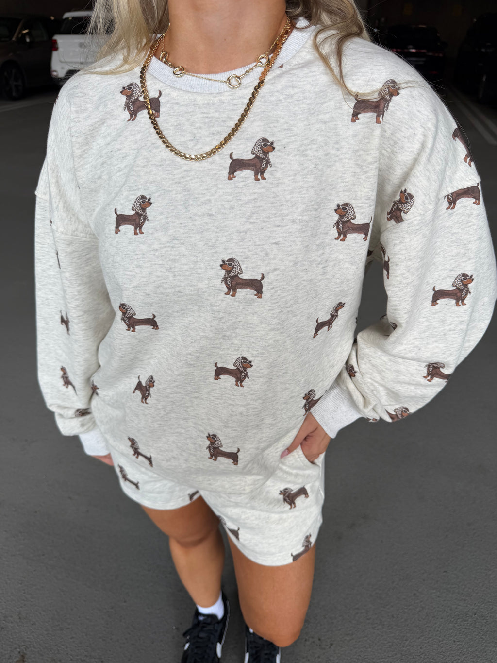 Multi Leopard Weenie Crew Grey