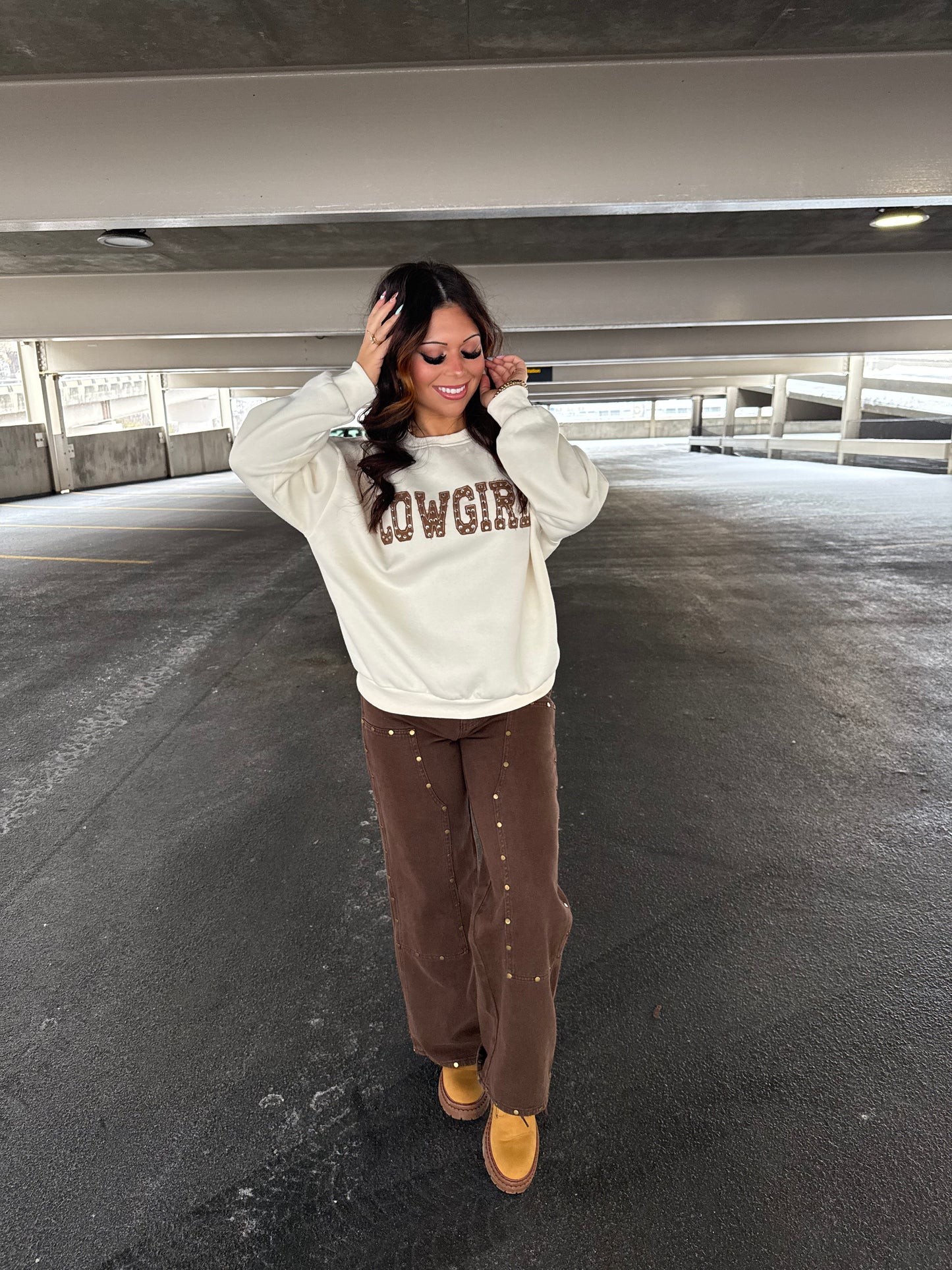 Cowgirl Rhinestone Crewneck