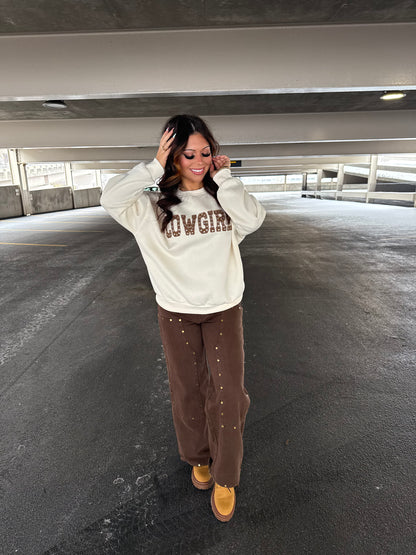 Cowgirl Rhinestone Crewneck