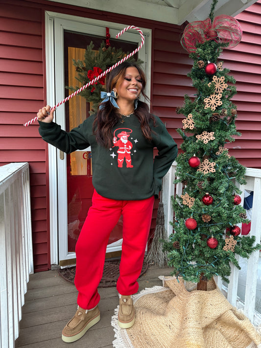 Santa, I Want A Cowboy Crewneck