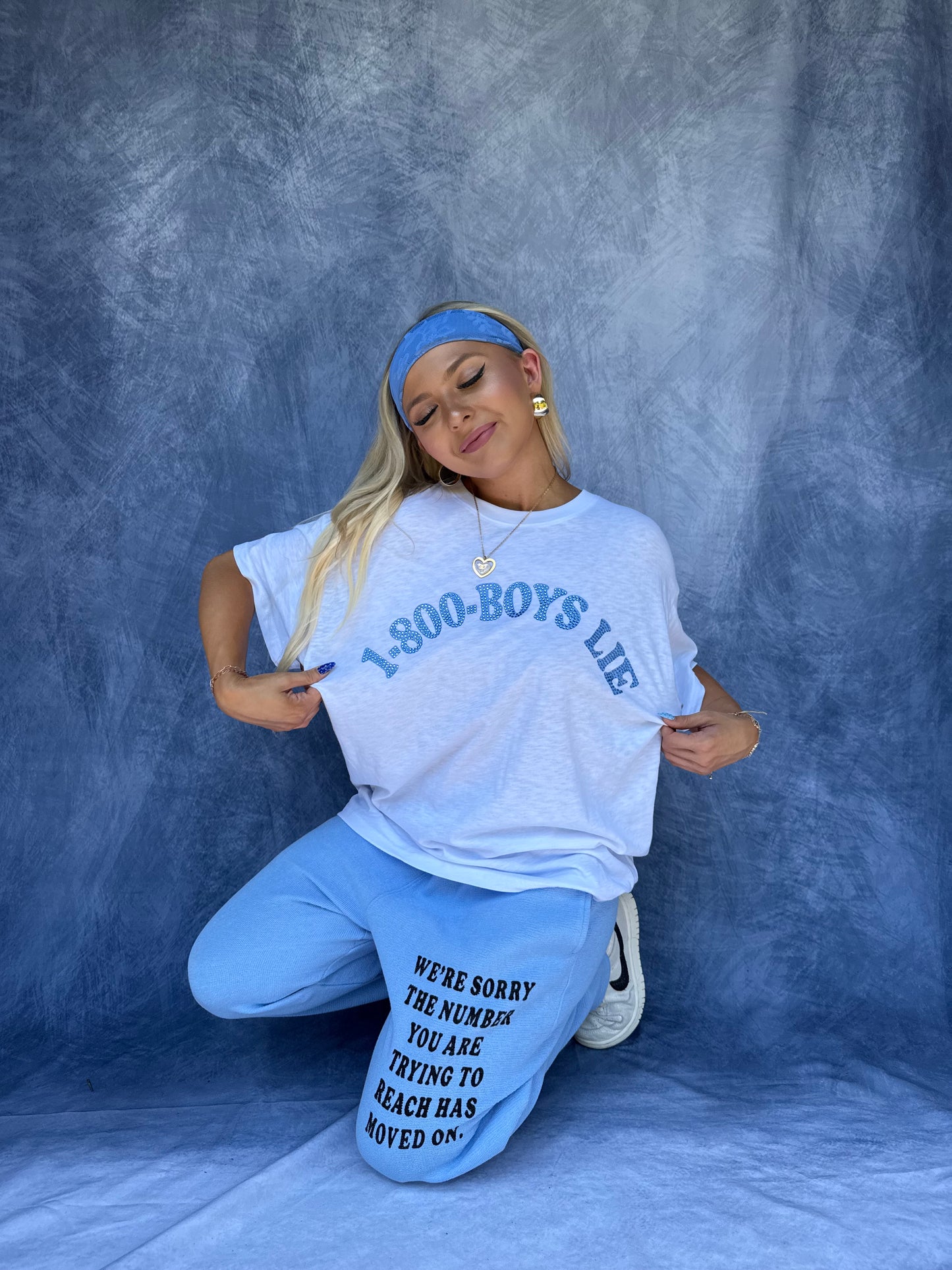 Boys Lie Blue 1-800 Tee