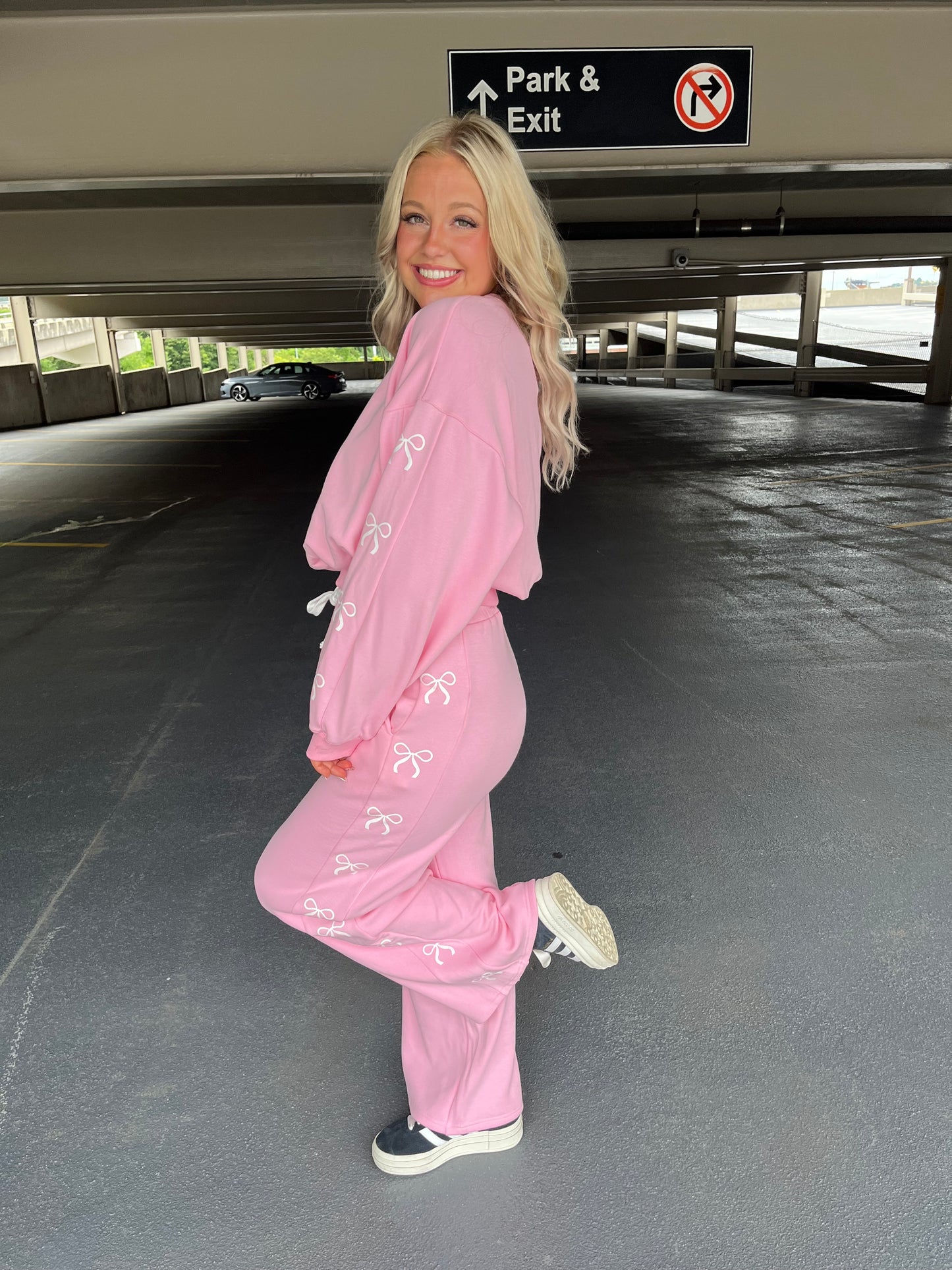 Coquette Sweat Set (SWEATPANT) in Pink