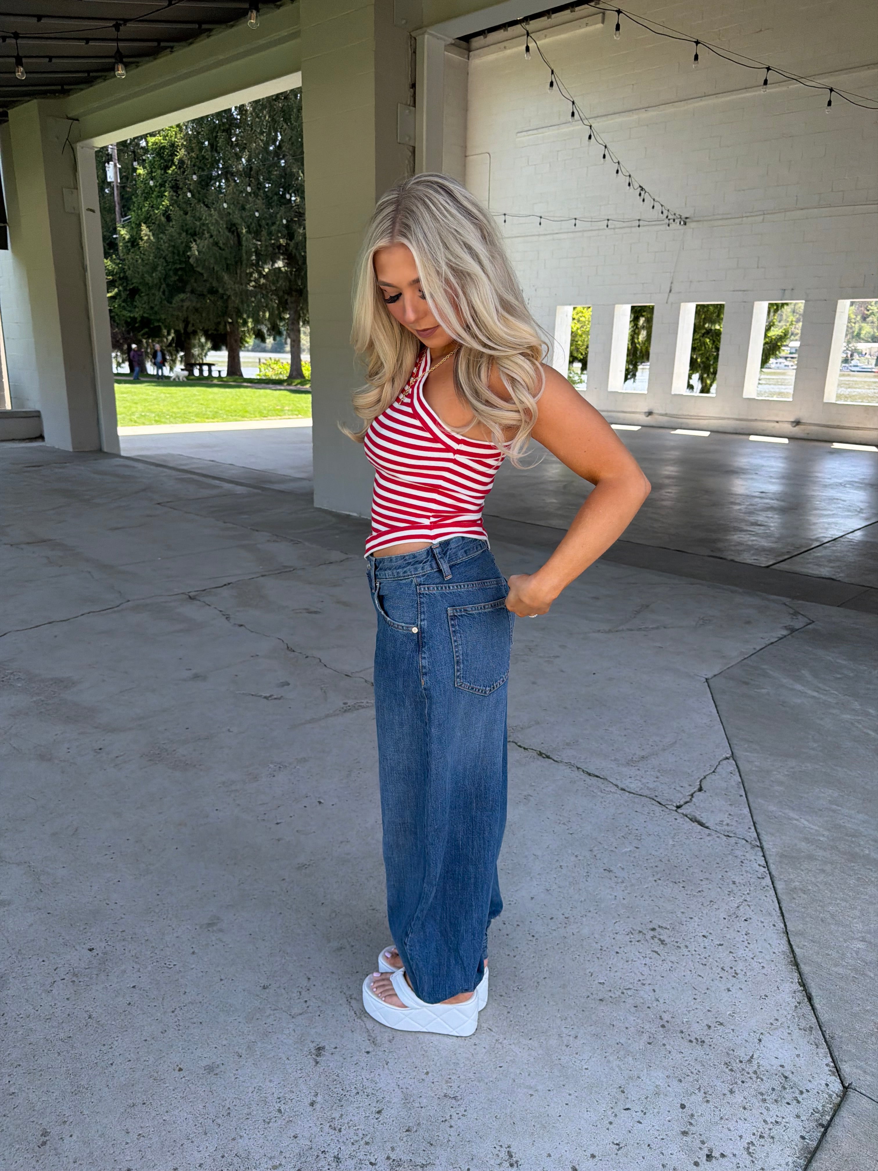 Red, White & Cool Halter