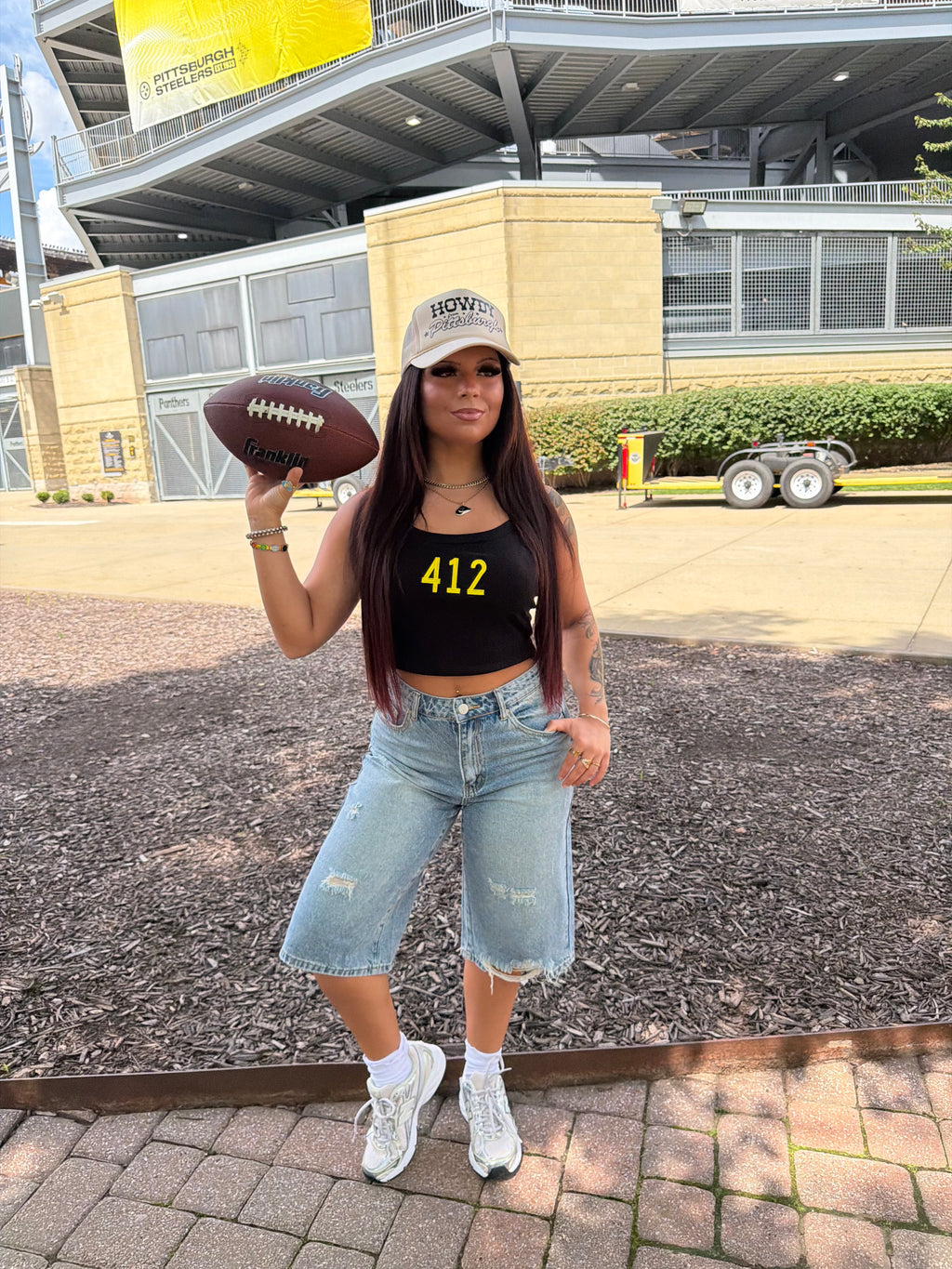 Black & Gold Tank: 412 FINAL SALE