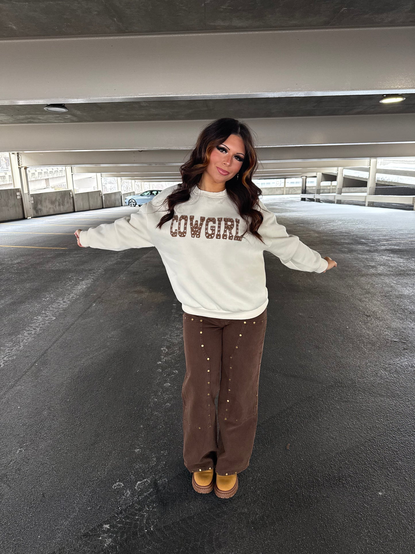 Cowgirl Rhinestone Crewneck
