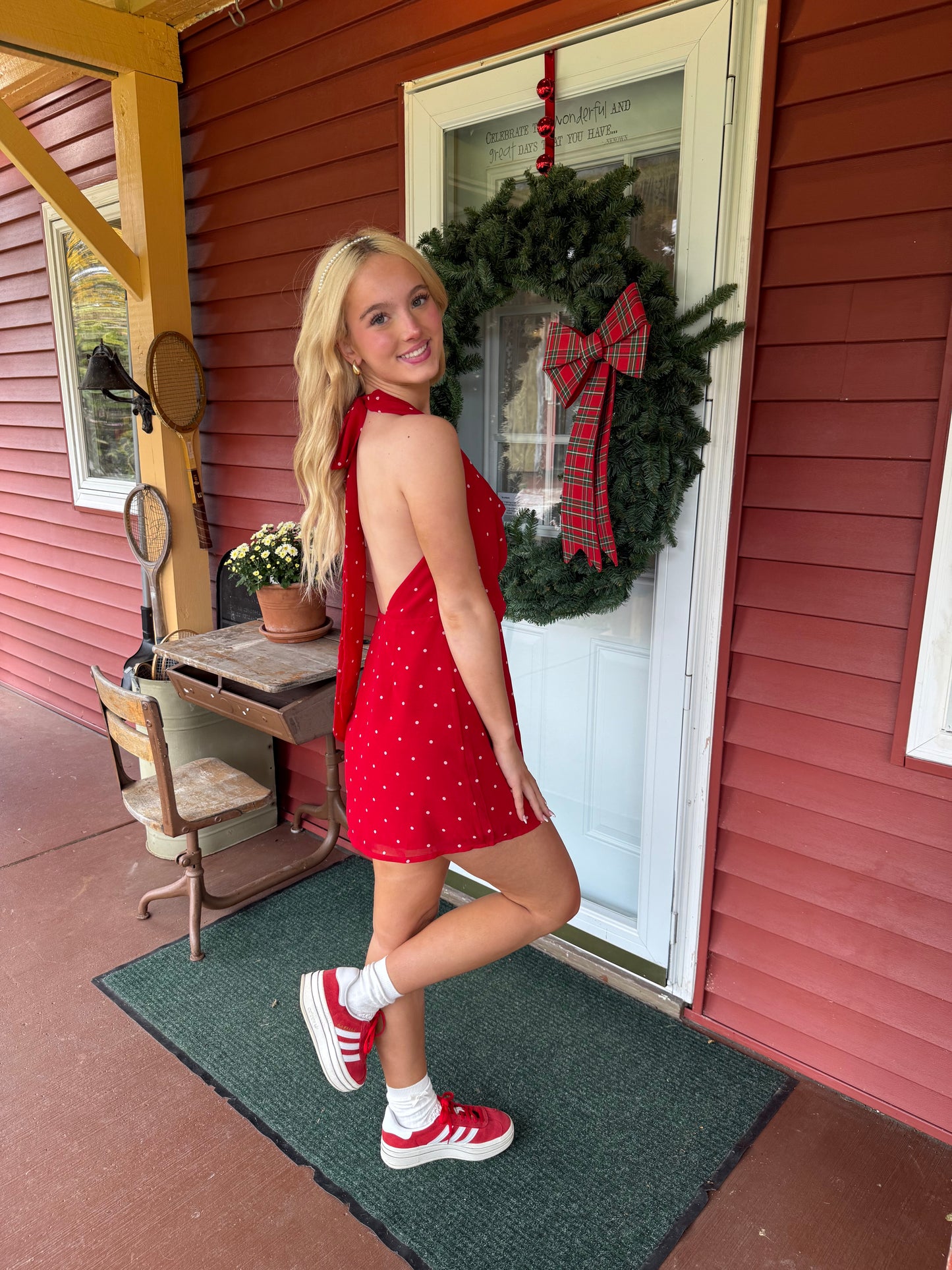 Cherry Girl Polka Dress