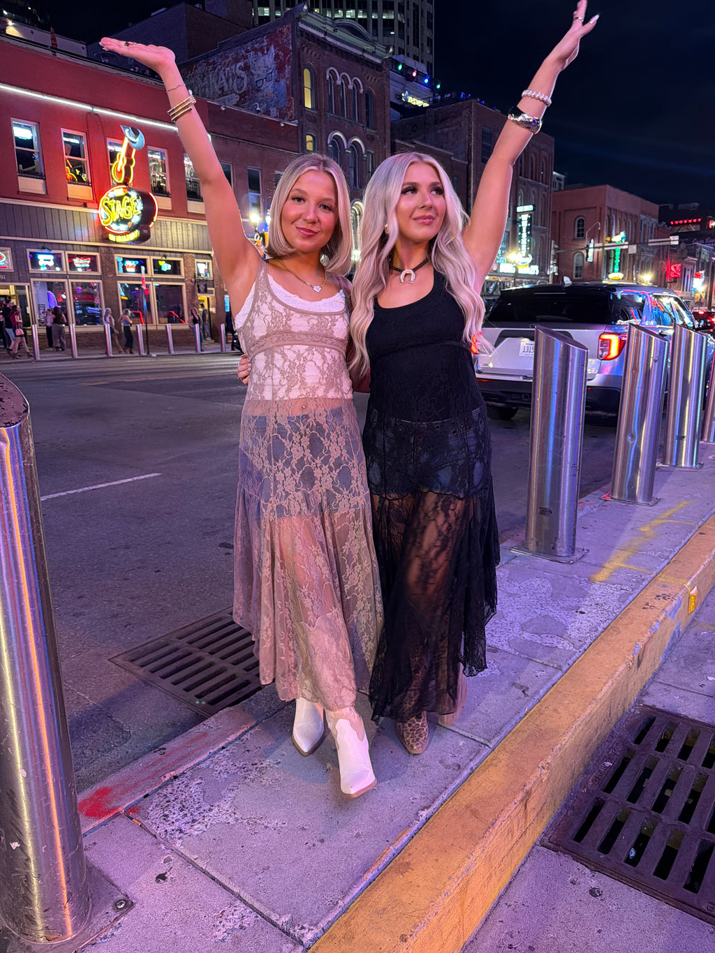 Long Lost Rodeo Lace Maxi in Taupe
