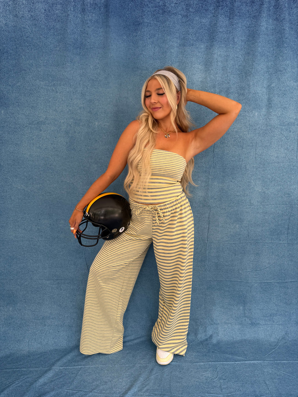 Greyed Lemons Striped Set (SOLD TOGETHER)