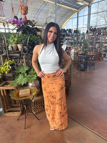 Midnight Sun Skirt in Orange