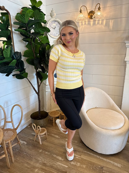 Buttermilk Striped S/S