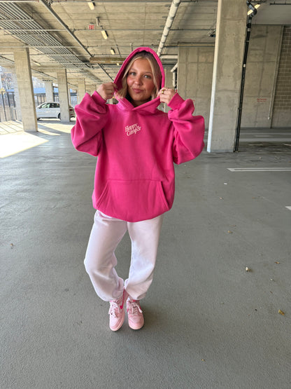 Happy Camp3r Puff Series Raspberry Hoodie