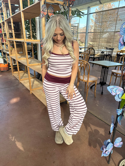 Sally Striped Set in Pink (TOP ONLY)