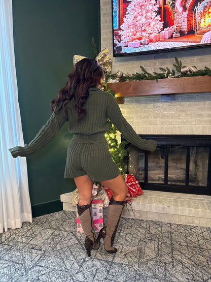 Olive Christmas Martini Romper