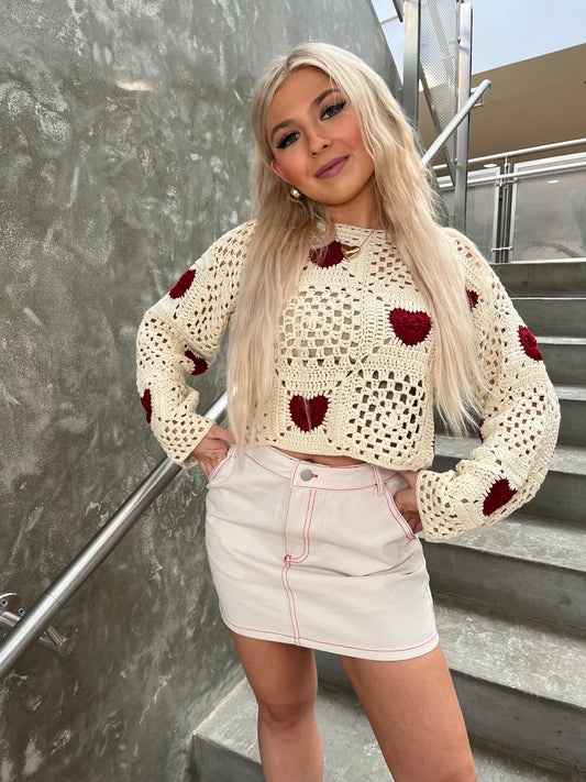 Crochet Kissing Sweater