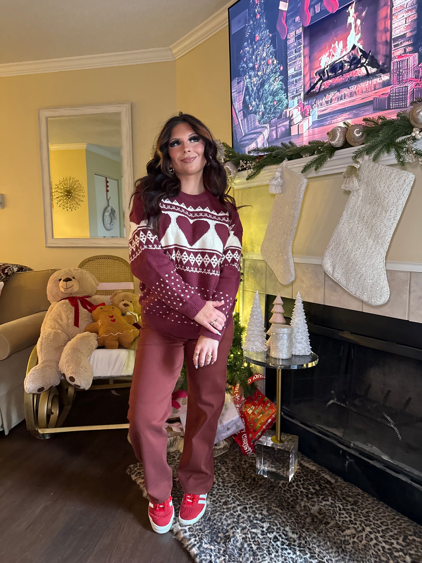 Keep it Cozy Burgundy Sweater