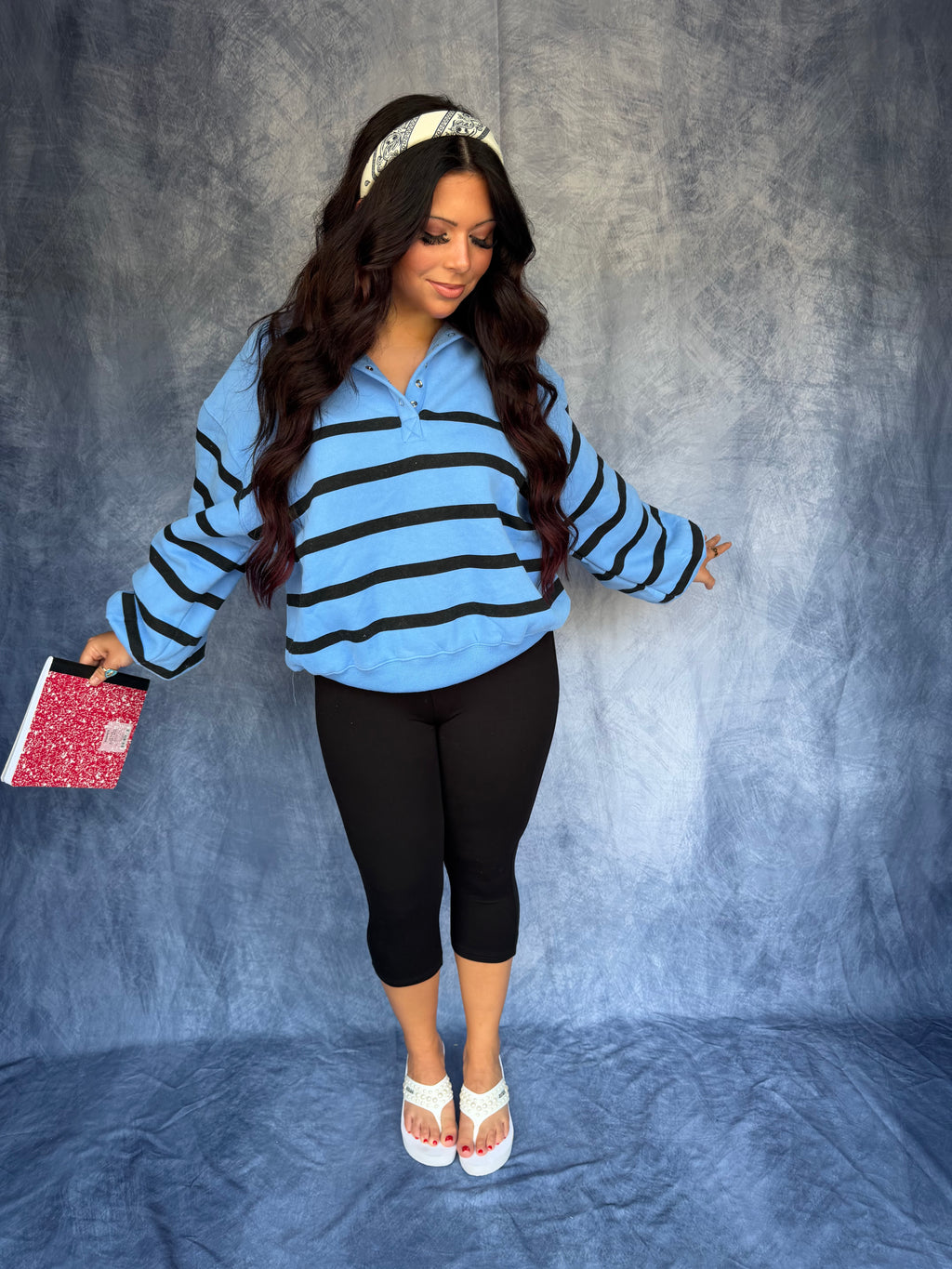 Keep It Casual Pullover Blue