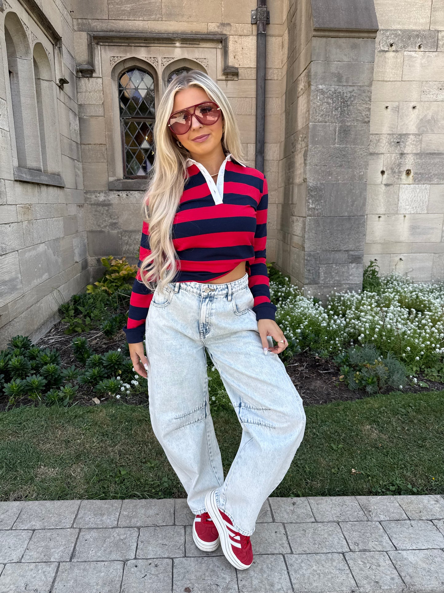 Tommy Rugby Tee in Red