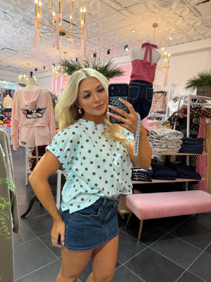 Soundtrack Polka Tee in Blue