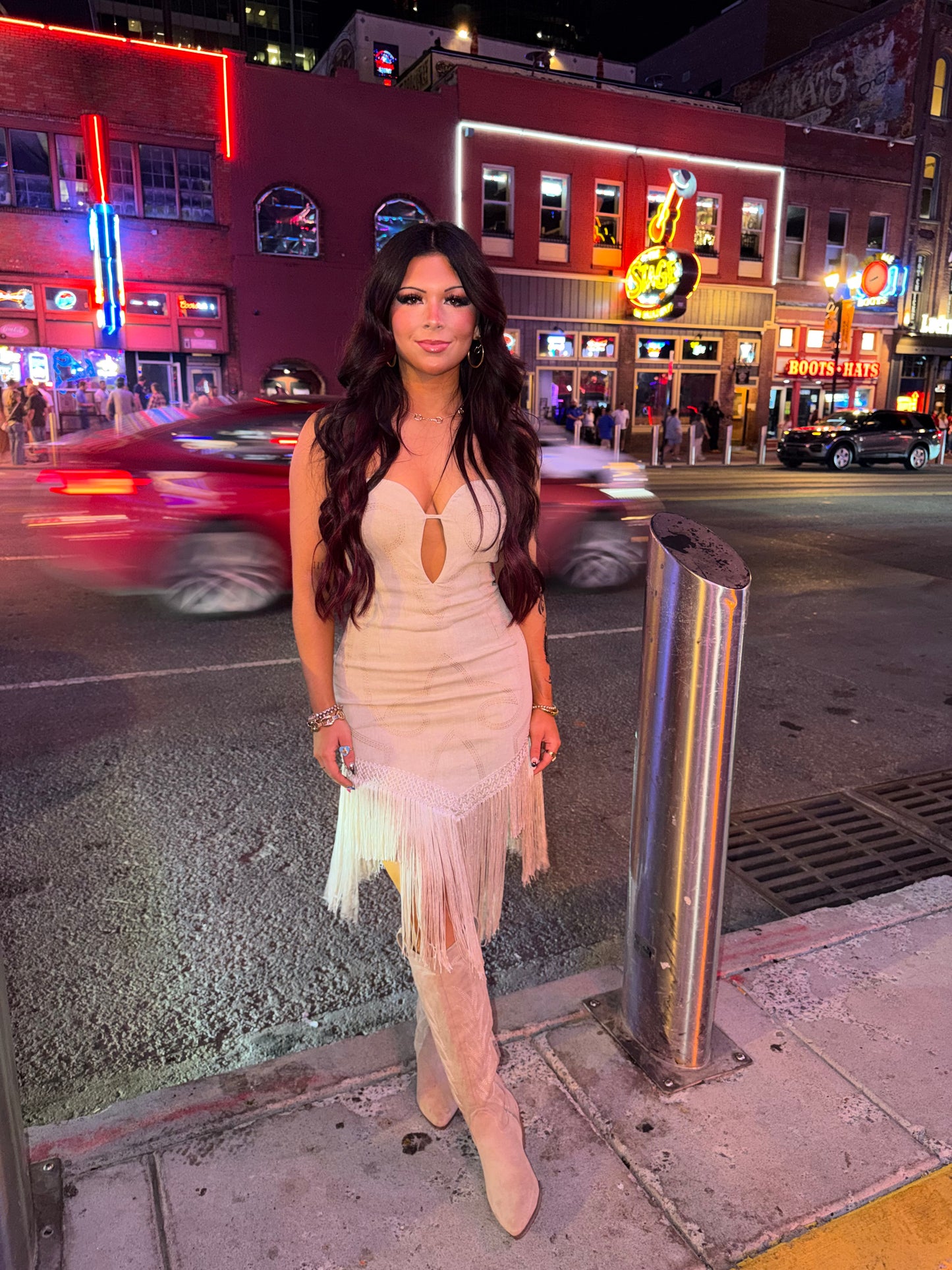 The Olivia Western Tassel Dress