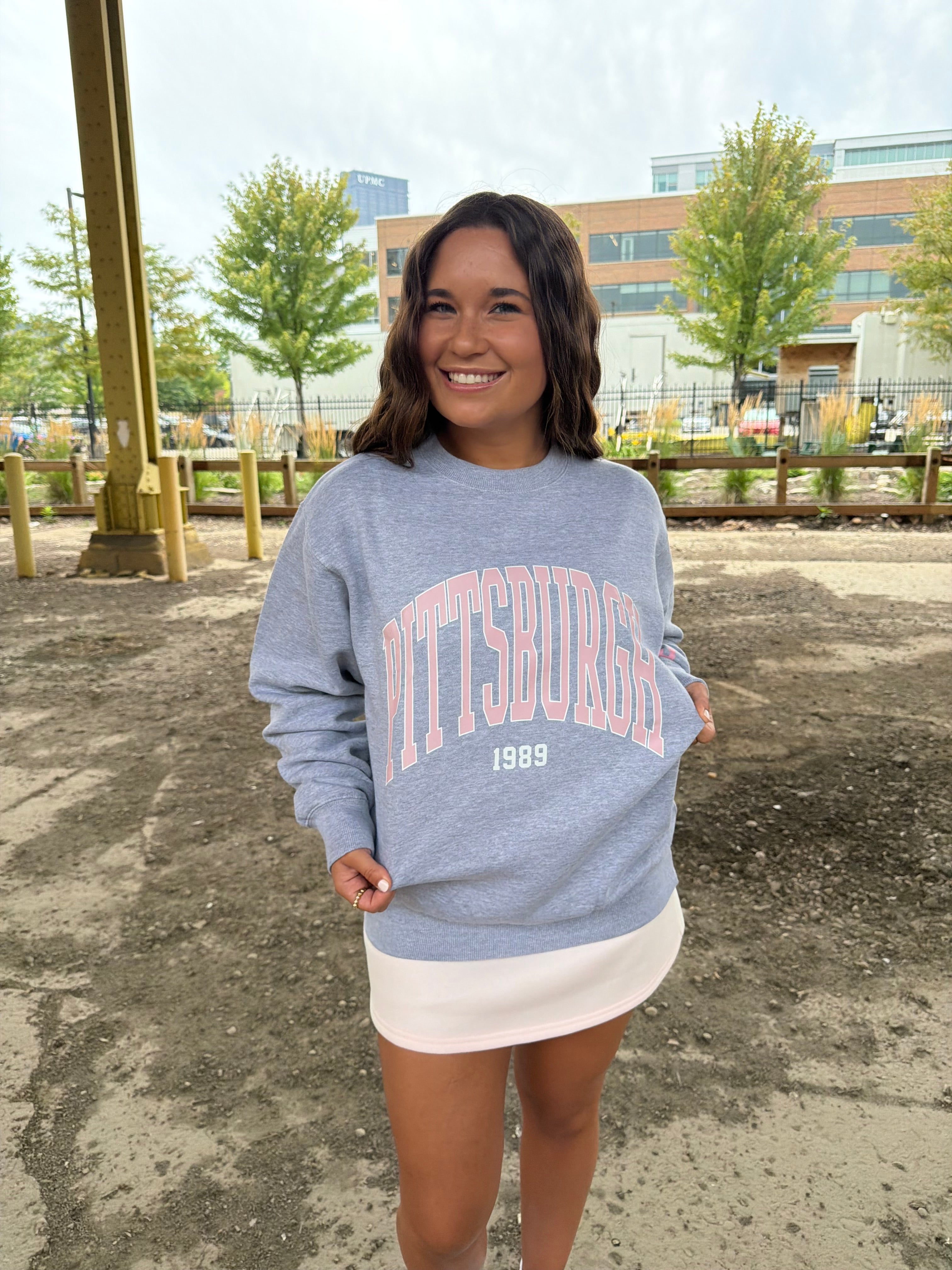 Pittsburgh 412 Crew Pink/Grey