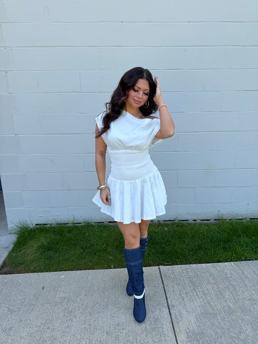 Super Simple Mini Dress in White