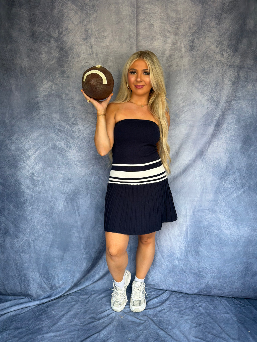 Game Point Dress in Navy