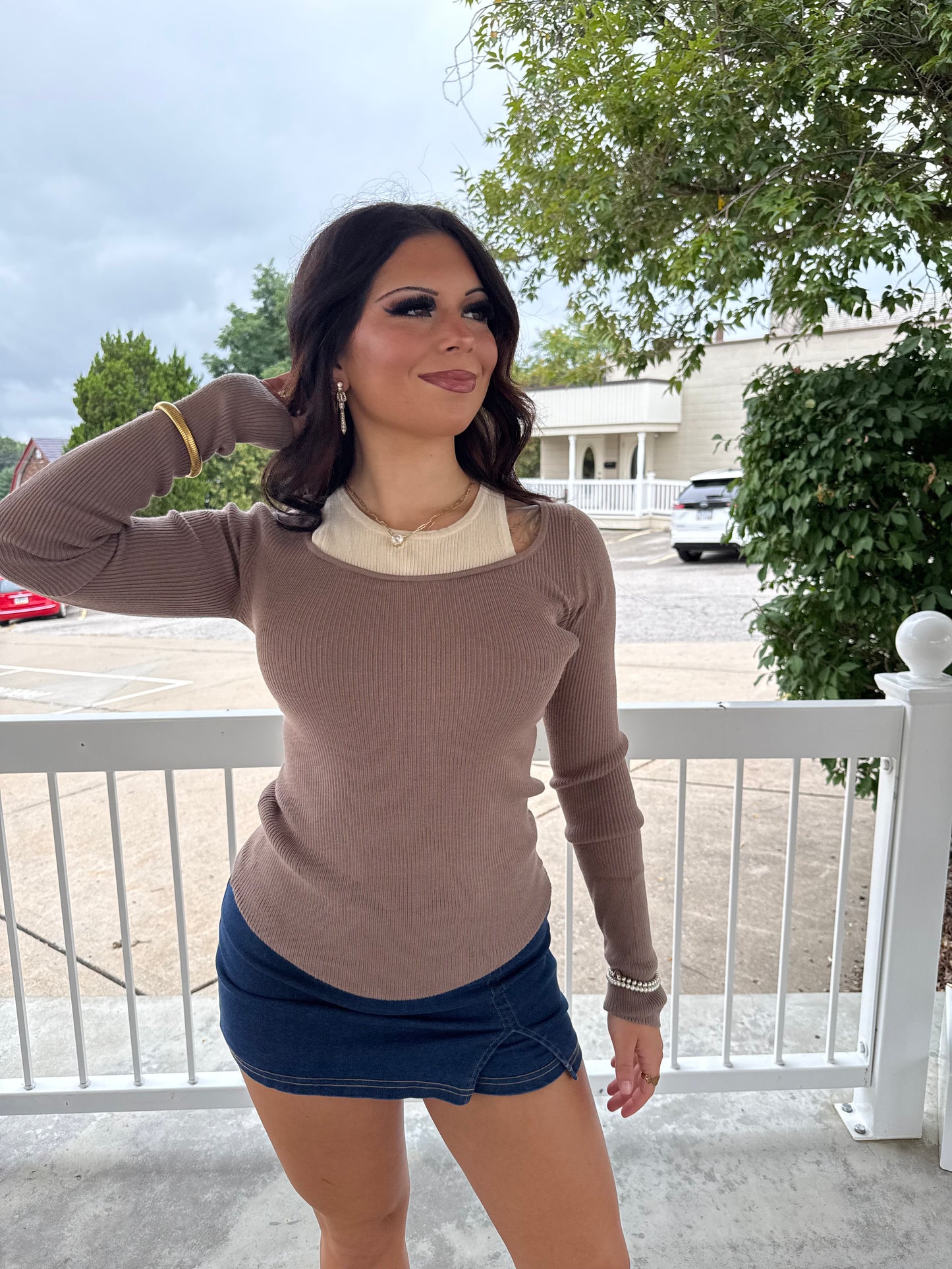 Lover Layers Sweater in Mocha