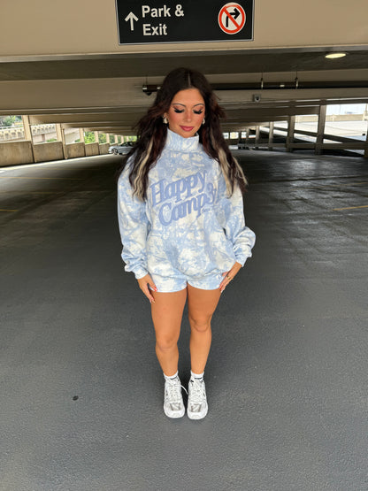 Happy Camp3r Blue Camo Mockneck