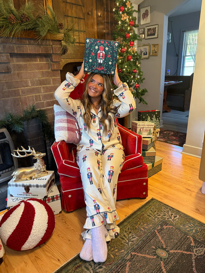 Nutcracker Jammies in Butter (SOLD TOGETHER)