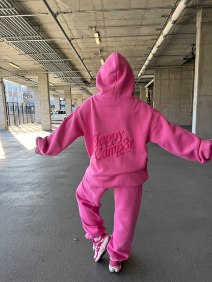 Happy Camp3r Puff Series Barbie Pink Hoodie