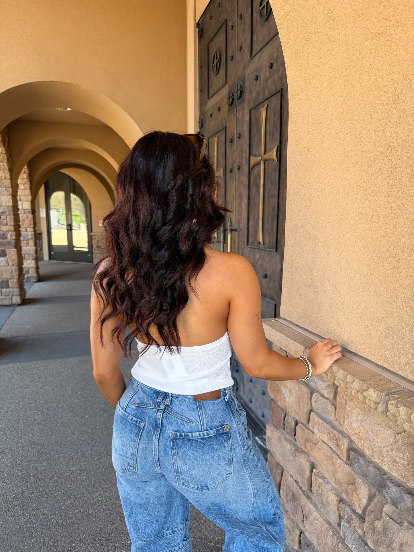 Beaded Creamy Halter