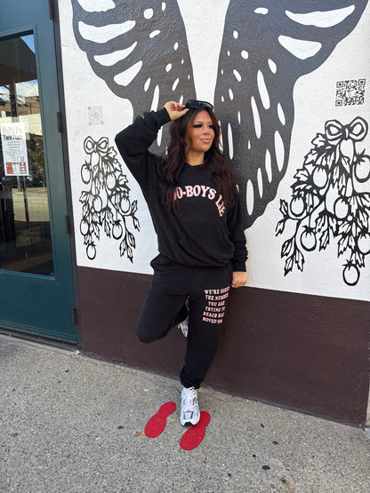 Boys Lie Black 1-800 Sweats