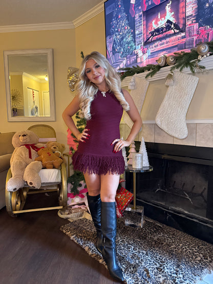 Dark Cherry Lacquer Dress