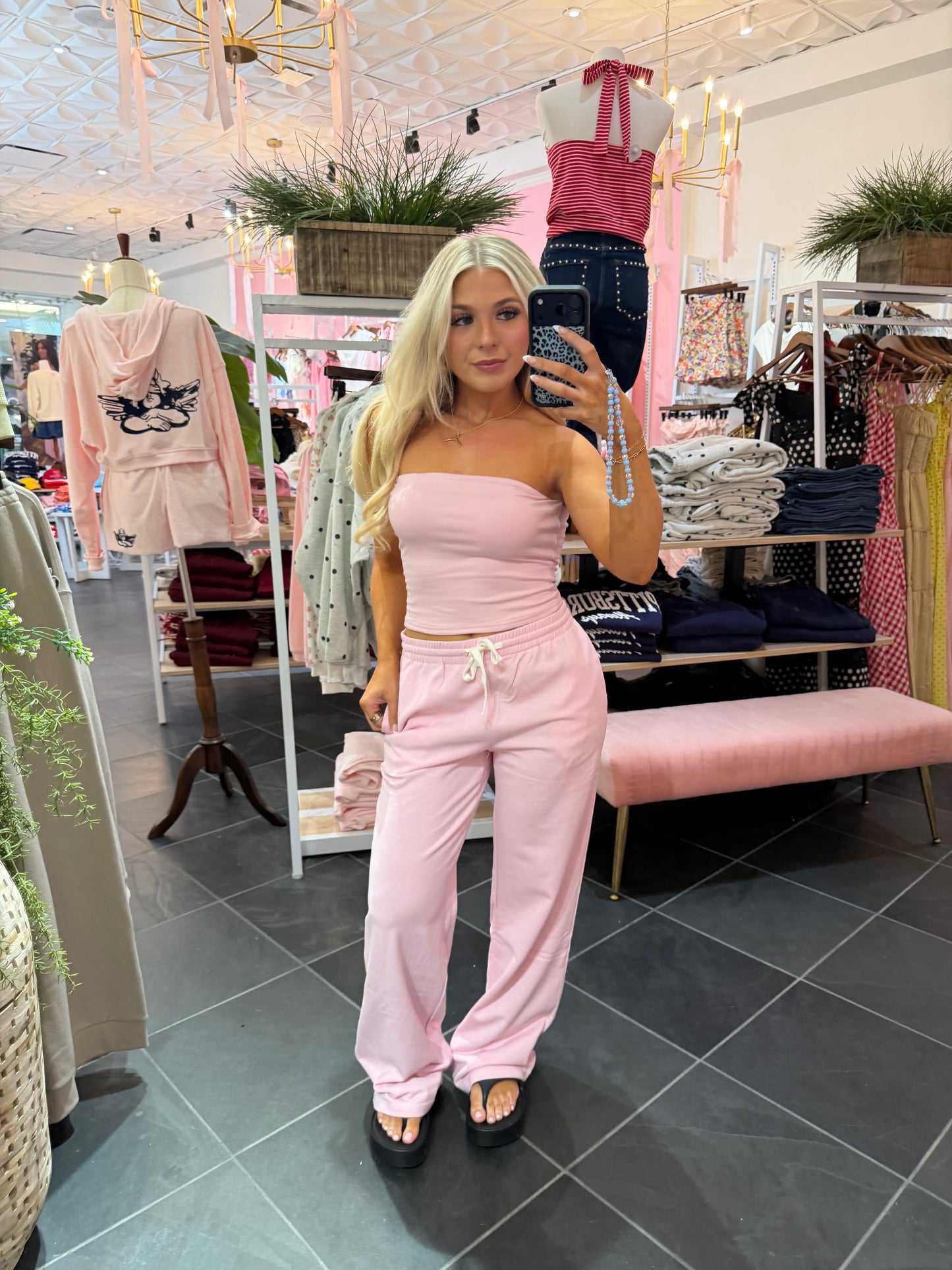Later Today Set (TOP) Pink