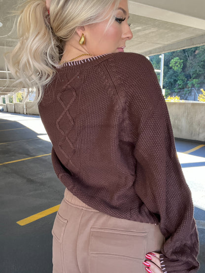 Mocha Bow Cardi