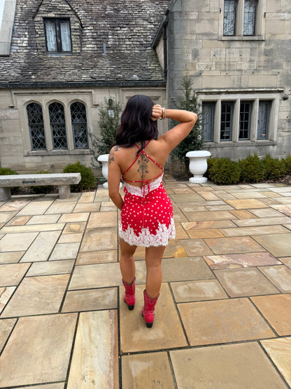 Ruby Red Polka Slip