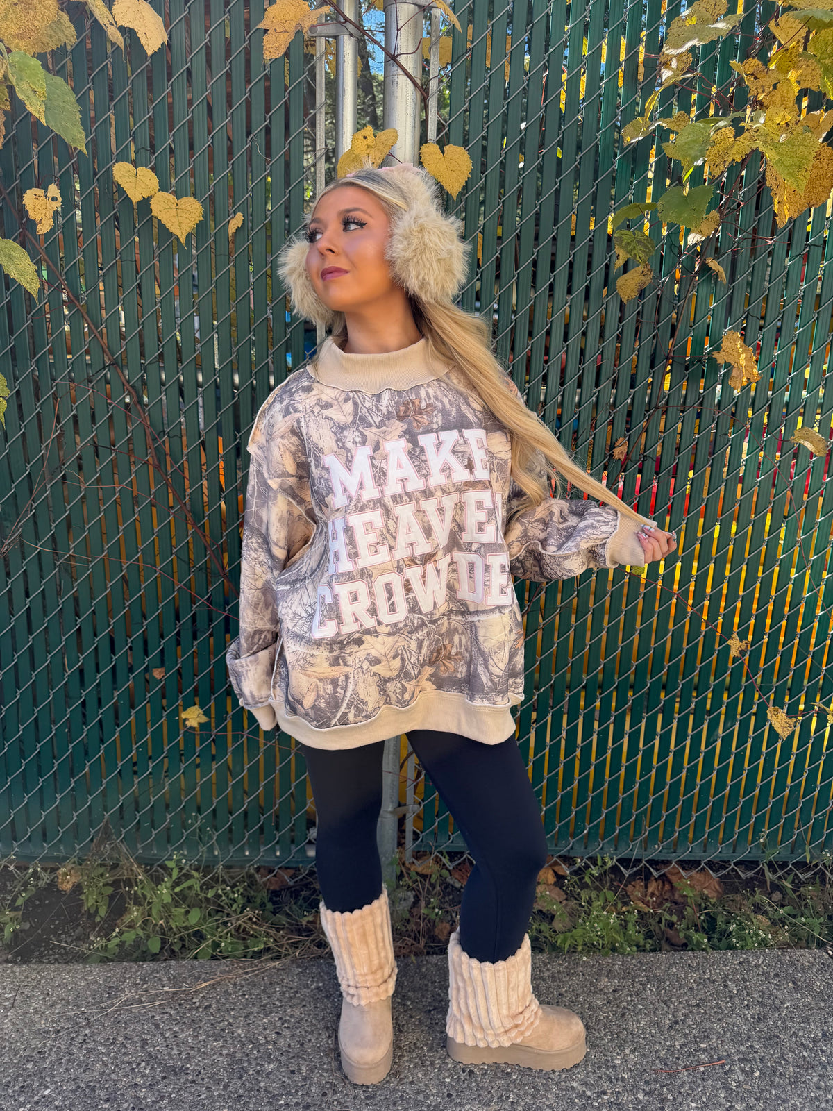 Camo Make Heaven Crowded Mockneck