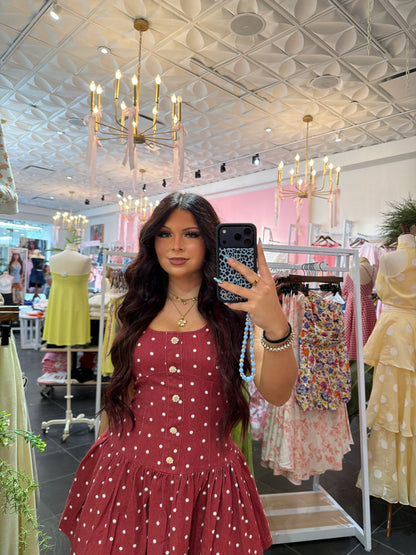 So Fab! Dress in Deep Red