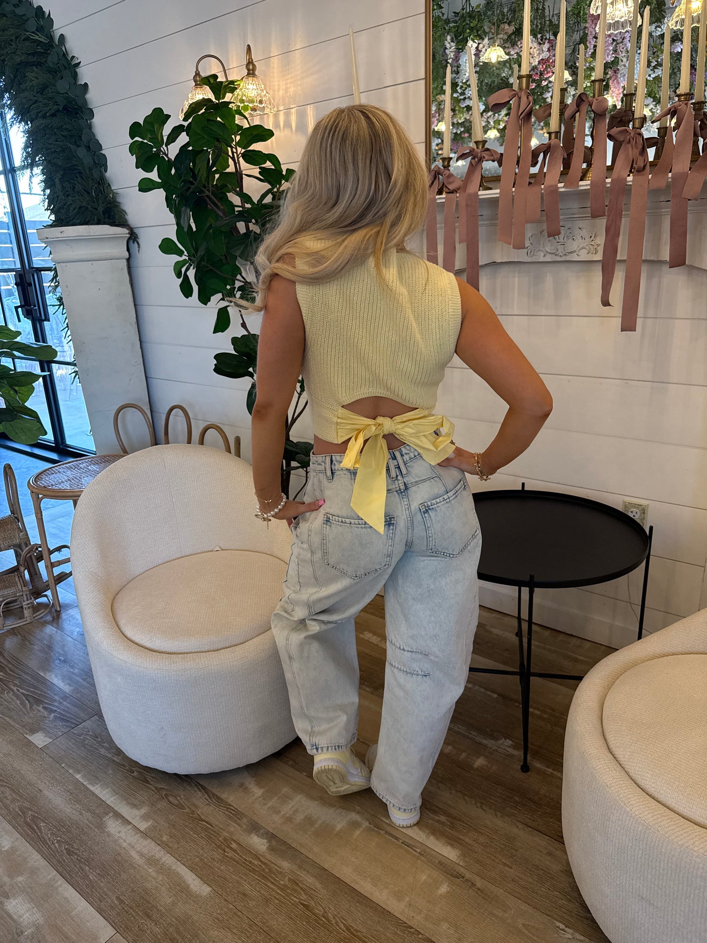 Bliss Tie Tank in Butter