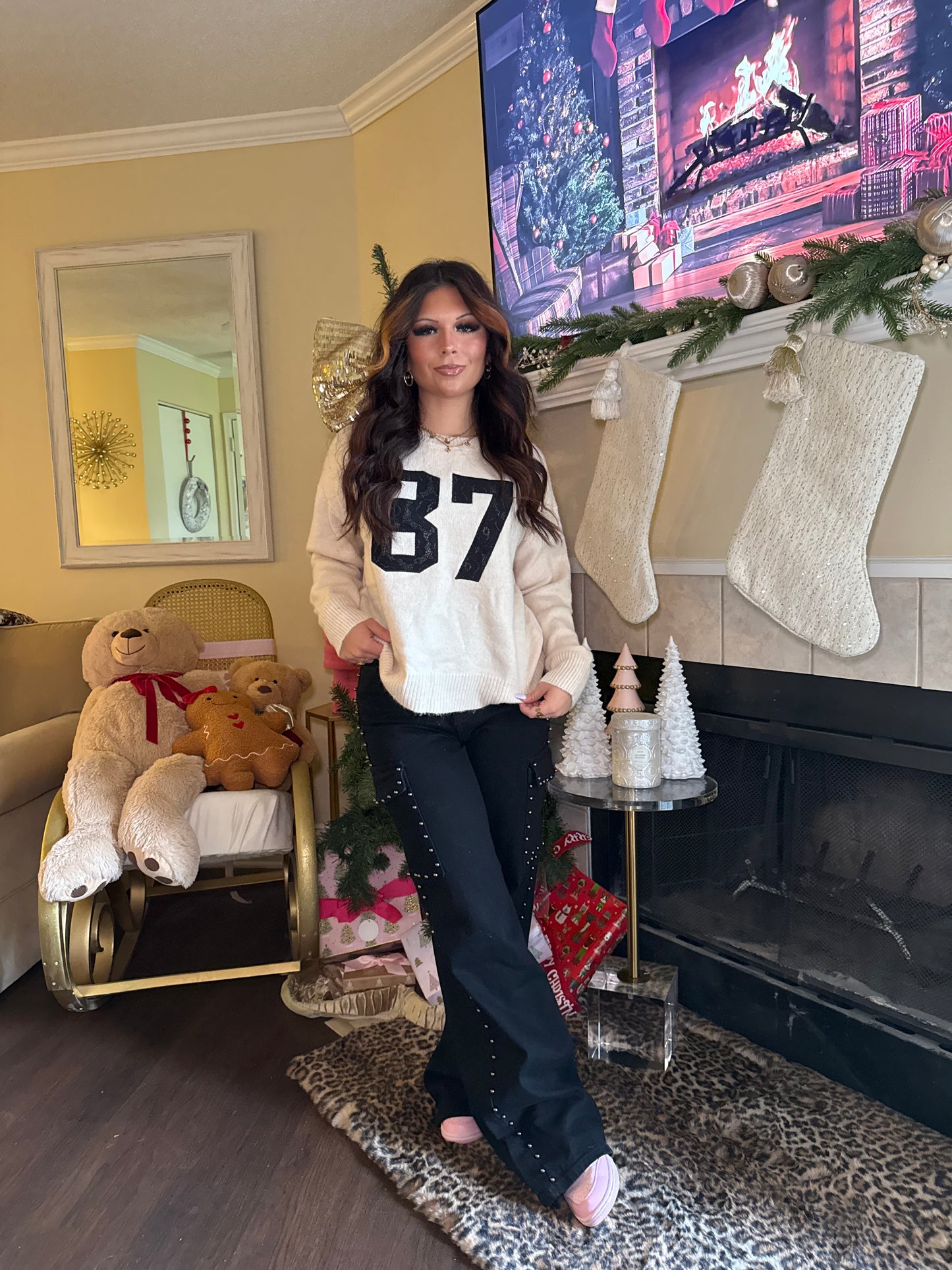 87 Lace Sweater in Ivory