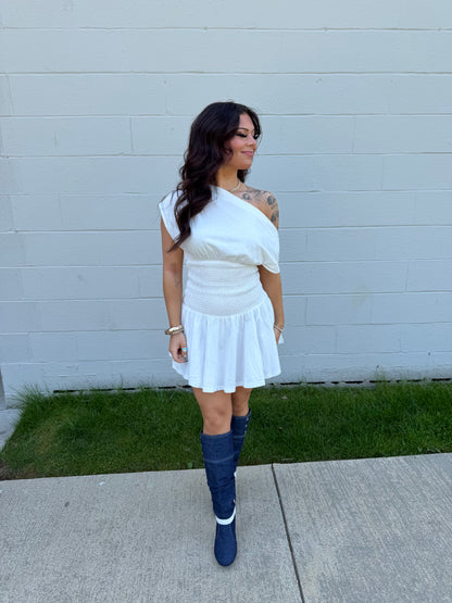 Super Simple Mini Dress in White