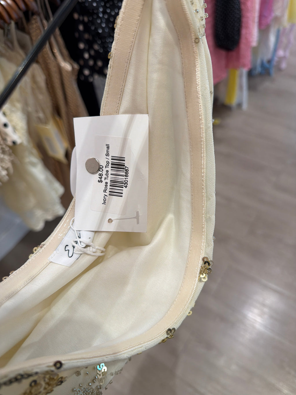 Ivory Rose Tube Top