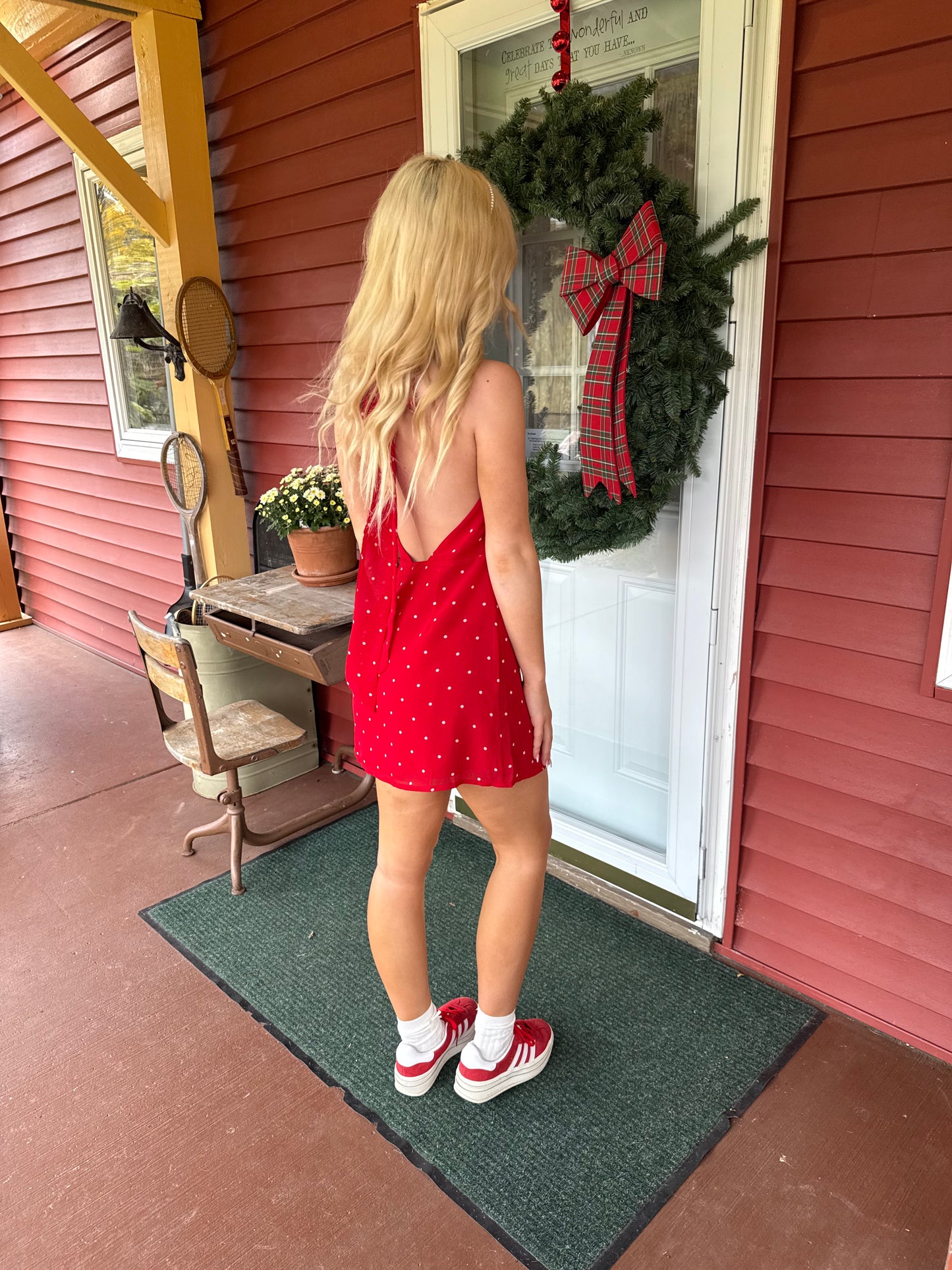 Cherry Girl Polka Dress