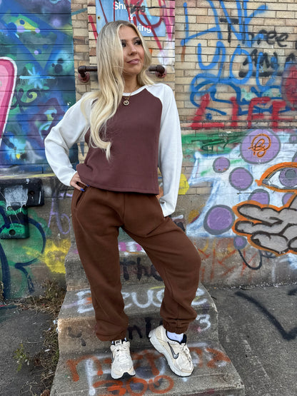 Brandy Waffle L/S in Brown