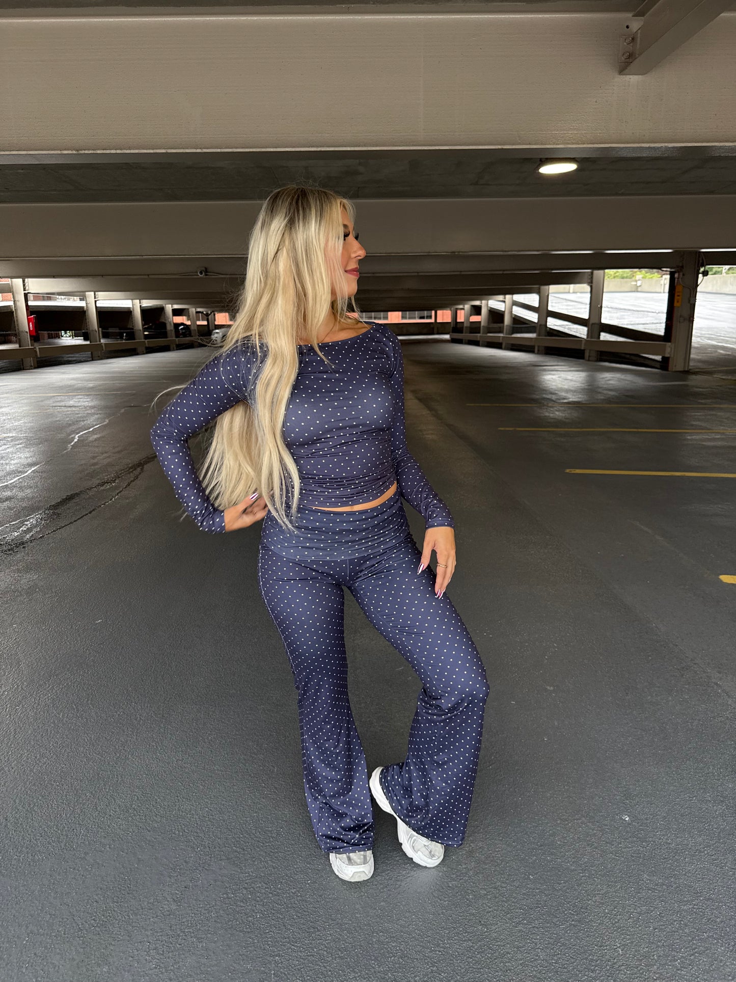 Chill Pilates Set in Navy (TOP)