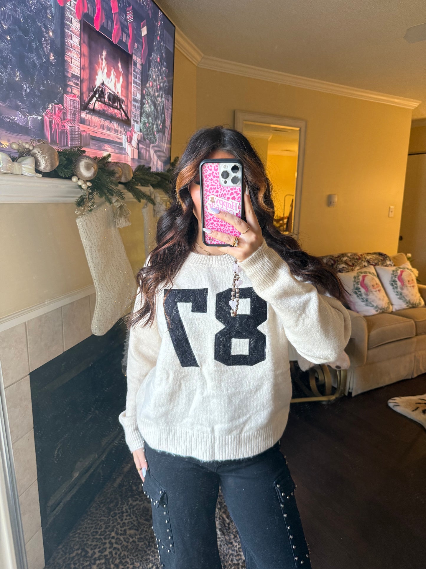 87 Lace Sweater in Ivory