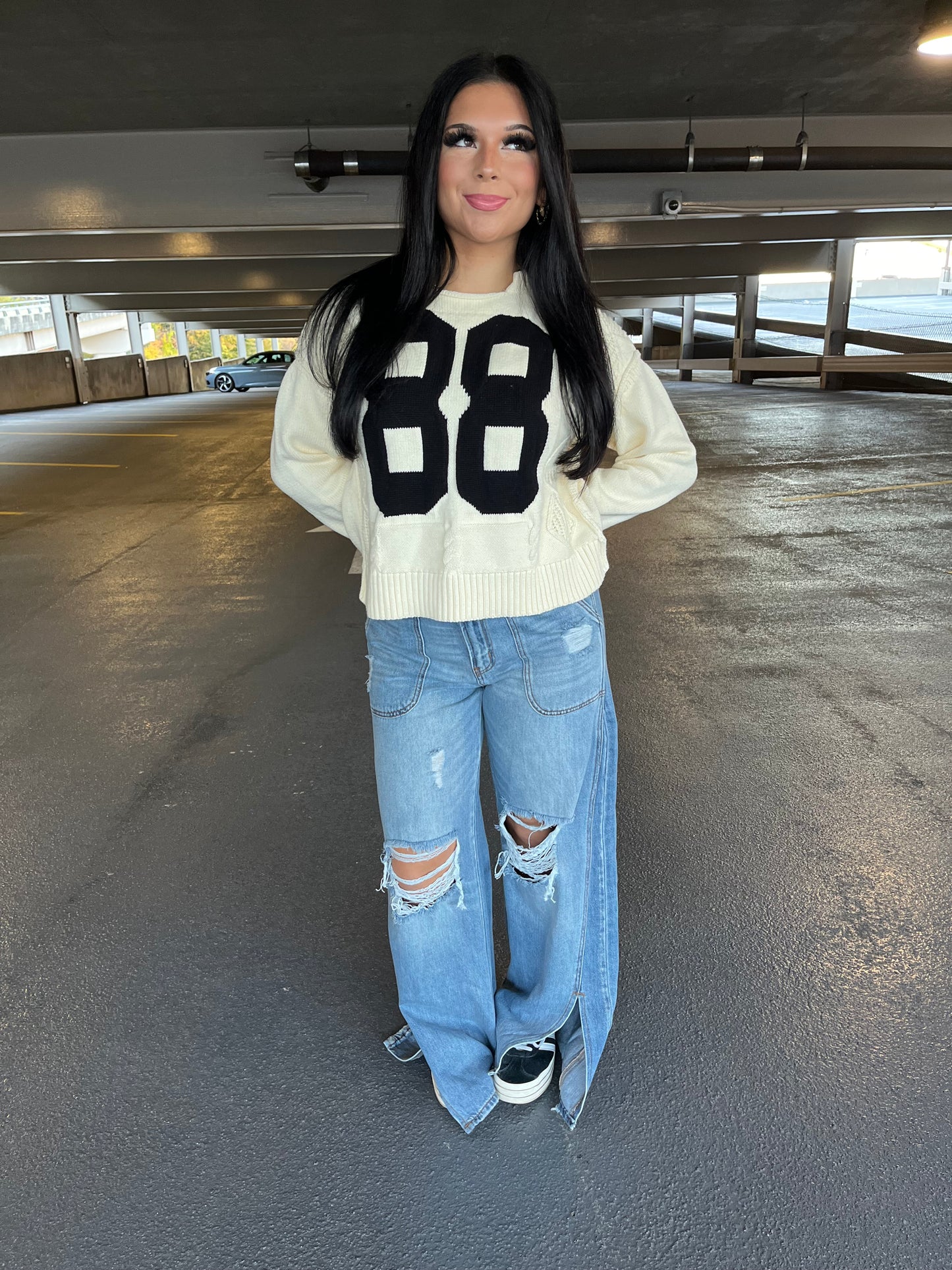 88 Knitted Sweater in Cream