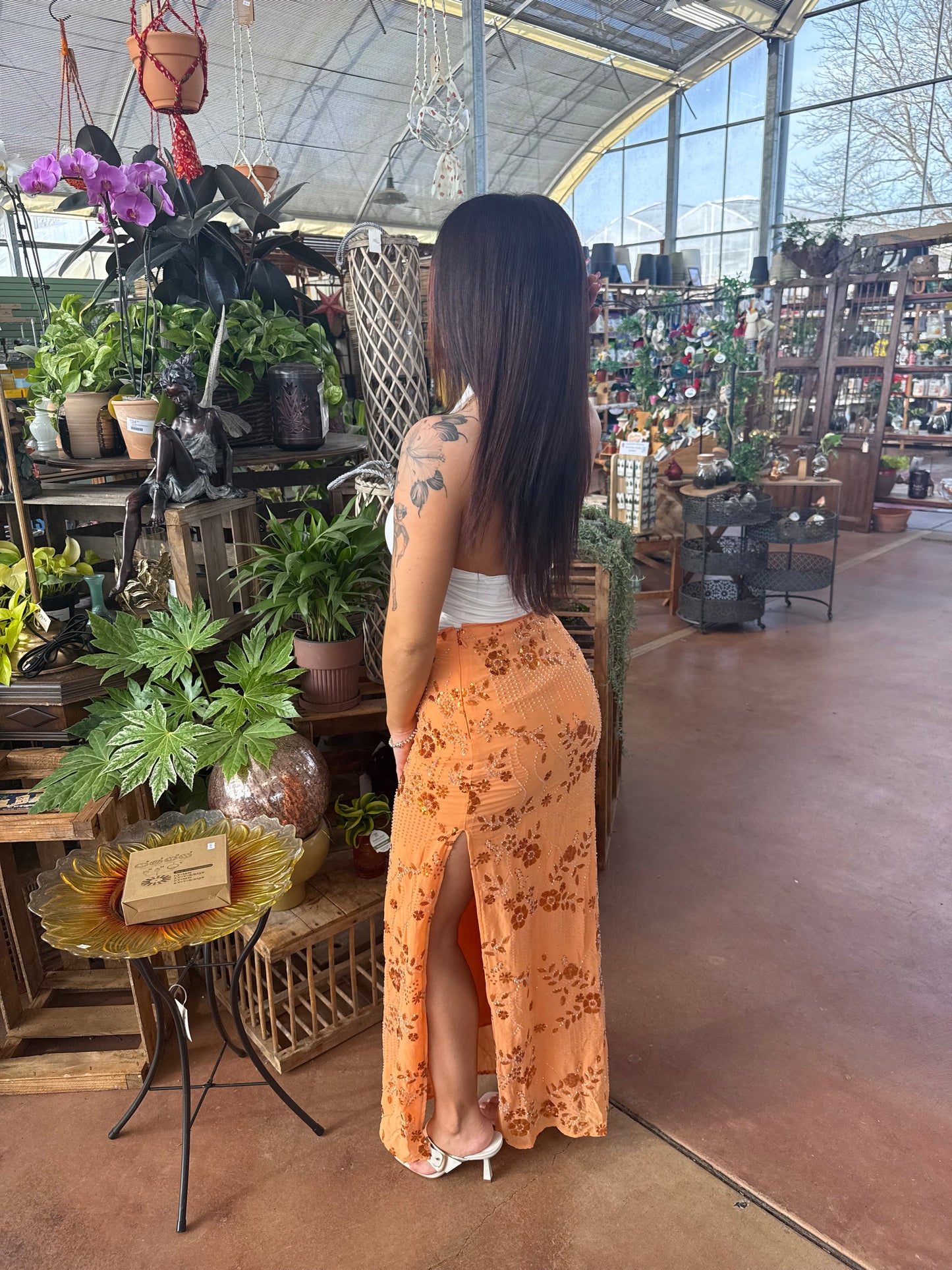 Midnight Sun Skirt in Orange